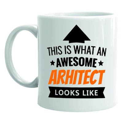 Cana alba personalizata pentru Arhitect, INOVATIX&amp;reg;. 330ml foto
