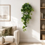 Planta artificiala suspendata Epipremnum verde, 100 cm, 9 ramuri, Oem