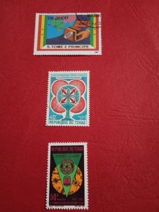SAO TOME/CHAD - 3 SERII COMPLETE ȘTAMPILATE
