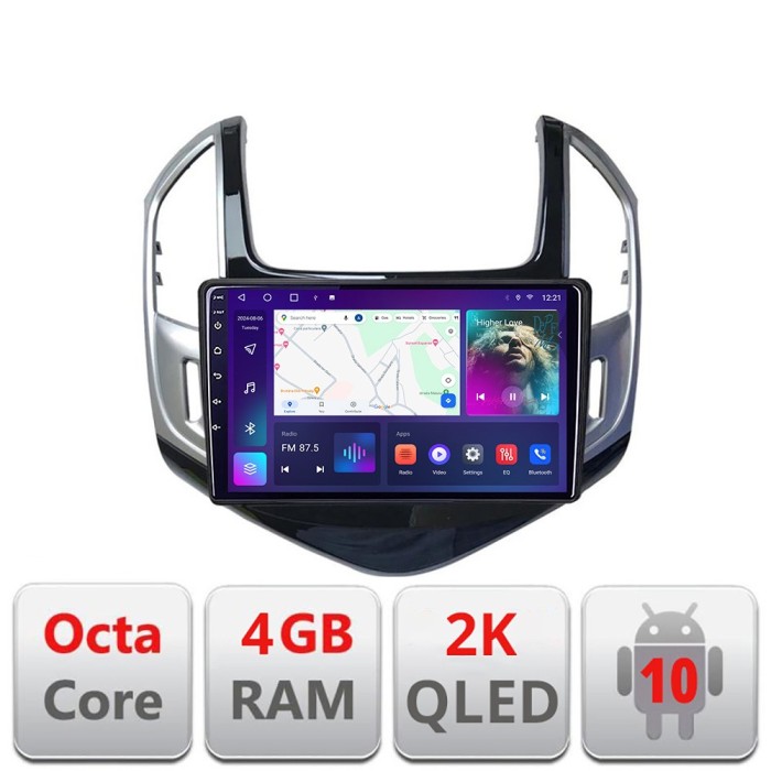 Navigatie Chevrolet Cruze 2013-C-1267 Octa Core Android Octa Core Ecran 2K QLED GPS 4G 4+32GB 360 KIT-1267+EDT-E409-2K CarStore Technology