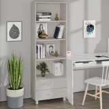 VidaXL Dulap &icirc;nalt &bdquo;HAMAR&rdquo;, alb, 60x35x180 cm, lemn masiv de pin