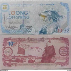 !!! CHINA - FANTASY NOTE - 10^72 YUAN 2021 , 5000 ANI CIVILIZATIE IN CHINA - UNC