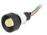 Lampă de control LED galbenă 24V 24VAC &Oslash;13mm IP40