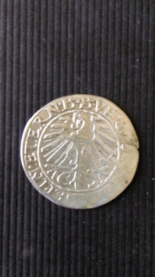 MONEDA GROSCHEN 1545 FRIEDRICH,GERMANIA - PRUSIA. foto