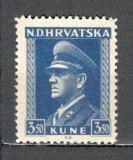 Croatia.1943 Presedintele Pavelic MC.68, Nestampilat