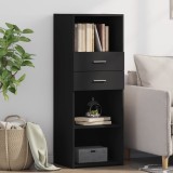 VidaXL Dulap &icirc;nalt, negru, 45x42,5x124 cm, lemn prelucrat