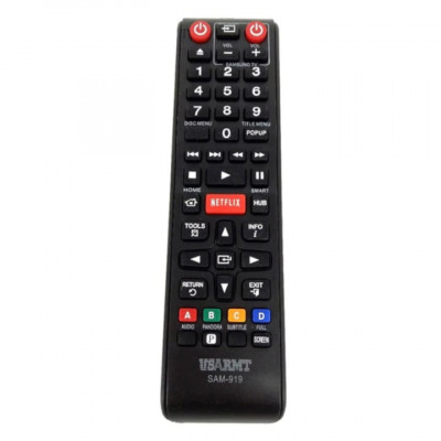 Telecomanda Universala pentru TV Samsung, Distanta 8 m, Compacta, 2 x AAA, Negru foto