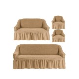 Cumpara ieftin Set 4 huse 3211, pentru canapea 3 locuri, canapea 2 locuri si 2 fotolii - Cappuccino
