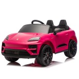 Cumpara ieftin Masinuta electrica pentru copii, Porsche Macan, 140W 12V, roti EVA, scaun tapitat, echipata premium, Barbie roz