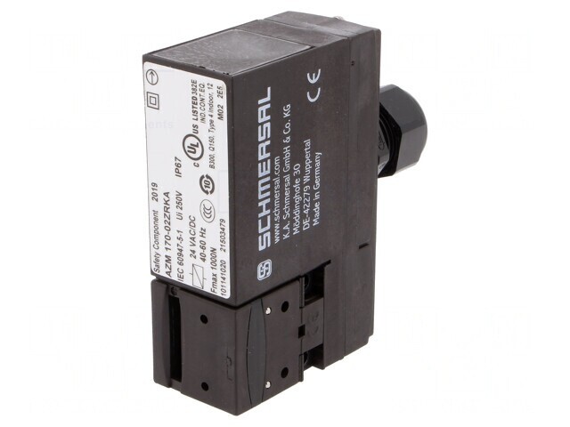 &Icirc;ntrerupător de siguranță cu blocare IP67 24V
