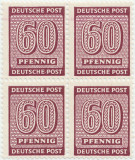 1945, 60 Pfennig - Numeral - Ocupația sovietică &icirc;n Saxonia de Vest - Germania, Nestampilat