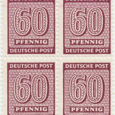 1945, 60 Pfennig - Numeral - Ocupația sovietică în Saxonia de Vest - Germania