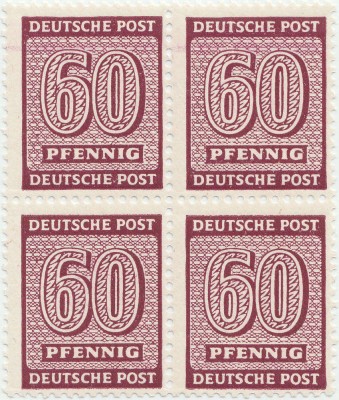 1945, 60 Pfennig - Numeral - Ocupația sovietică &amp;icirc;n Saxonia de Vest - Germania foto