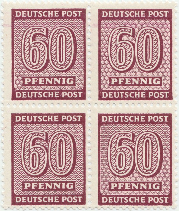 1945, 60 Pfennig - Numeral - Ocupația sovietică &icirc;n Saxonia de Vest - Germania