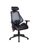 Scaun birou SL Q406, Ergonomic, Brate ajustabile, Inaltime ajustabila, Mecanism balansare, Mecanism Multiblock, 100 Kg, Negru