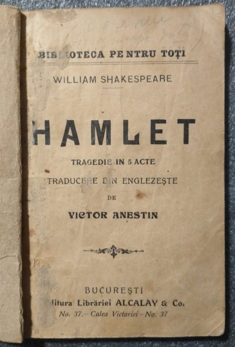 William Shakespeare - Hamlet (trad. Victor Anestin)