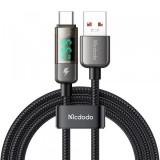 Cablu Date si Incarcare USB-A - USB-C McDodo CA-3630 Display Auto Power Off, 66W, 1.2m, Negru