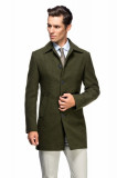 Palton barbati verde din lana cotta B161
