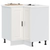Dulap Baza Colt Bucatarie Gossi Porto, Alb Extralucios, 75.5x75.5x81.5 cm, Lemn, Ajustabil, Depozitare, Montaj Necesar