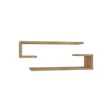 Cumpara ieftin Set 2 rafturi de perete Eldo Pako World Natural 60x19.6x15 cm