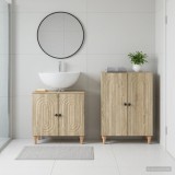 Cumpara ieftin Set de dulapuri pentru baie, 2 piese ALKMAAR Stejar Sonoma
