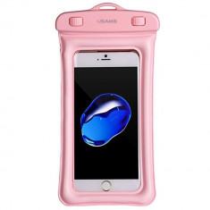 Husa Waterproof pentru Telefon 6 inch - USAMS Bag (US-YD007) - Pink