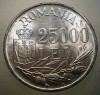 R.127 ROMANIA MIHAI I 25000 LEI 1946 XF/AUNC EROARE RARA 3, Argint