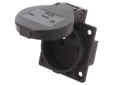 Conector Alimentare AC 230V 16A Negru 2P+PE