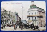 Bucovina 1921 Cernauti Czernowitz - Enzenberg Hauptstrasse - printata, color, circulata catre Vrancea, 3 timbre intacte