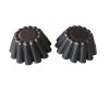 Forma Savarine Metalica, Set 2 Cavitati, Gri, Diametru 10cm, Inaltime 4.5cm - Briose, Prajituri