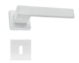 M&acirc;ner ușă interior M1010 alb, rozetă cheie, AlZn, slim 50x50 mm, Italia