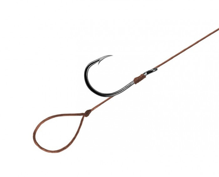 Montură feeder Delphin Proxi Loop, 6 buc/set, lungime 8 cm, grosime 0.10 mm, marime carlig 8