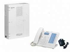 Pachet Centrala telefonica Panasonic Hybrid IP KX-HTS32CE echipata 4/8 extensibila la 8 / 24 Telefon SIP KX-HDV230 si Alimentator telefon KX-A424X foto