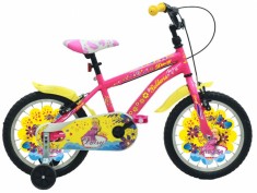 Bicicleta copii Belderia Daisy, culoare roz, roata 16&quot;, cadru din otel Cod:221620000005