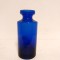 Vaza de sticla albastra-colbalt / decantor - 20cm inaltime x 8cm diametru