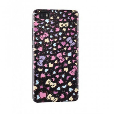 Husa Capac 3D Heart Huawei P10 Lite Negru foto