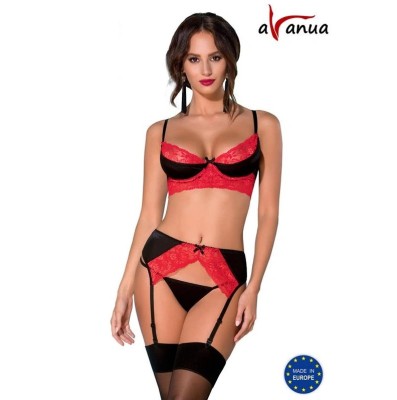 Set 3 Piese Odina, Negru/Rosu, S/M foto