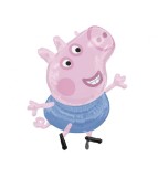 Balon folie figurina Peppa Pig George, 61x61 cm, Oem