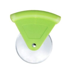 Cutit rotativ manual Pufo Slice pentru pizza din inox, 11 cm, verde foto