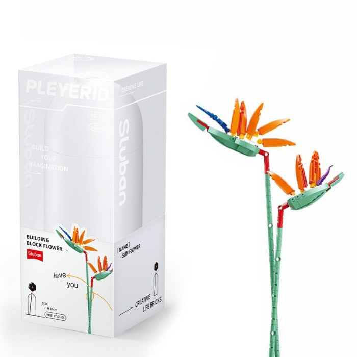 Set de Constructie Flowers, 148 piese, Pasarea Paradisului &ndash; Sluban