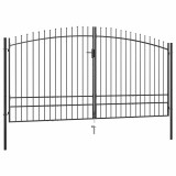 Cumpara ieftin Poarta de gard cu usa dubla Woerden cu varf tip sulita 400x249,5 cm