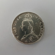 Anglia Moneda 1887 Argint are 11 gr( Aniversara Regina Victoria)