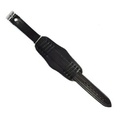 Curea Ceas Neagra Handmade Piele naturala 18mm WZ4707