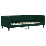 Cumpara ieftin Cadru de pat, verde inchis, 90x200 cm, catifea