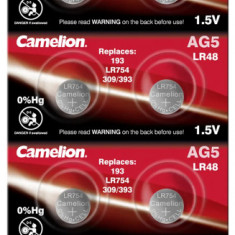 Baterii Ceas AG5 LR754 G5 1.5V 50mAh Camelion Blister 10