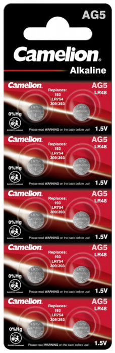 Baterii Ceas AG5 LR754 G5 1.5V 50mAh Camelion Blister 10