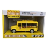 Autobuz scolar cu baterii 20 cm