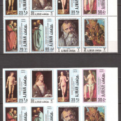 AJMAN PICTURA DURER ( 2 serii dt. + ndt.) MNH