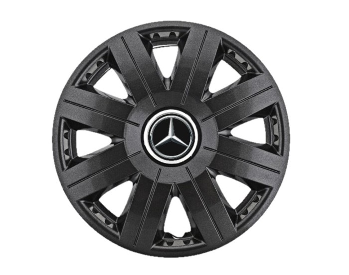 Set 4 capace roti Cosmos Negru R15, pentru gama auto Mercedes