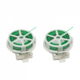 Set 2 bucati fir material plastic pentru legat pe bobina, 2 mm, cu cutit de debitare, 20 m bucata, verde, Oem
